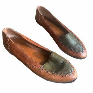 Vintage Fanfares Genuine Leather Distressed Boho Grunge Loafers 6